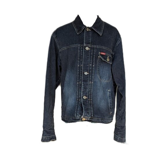 90s Dark Wash Oversized Jean Jacket - Picture 2 of 11